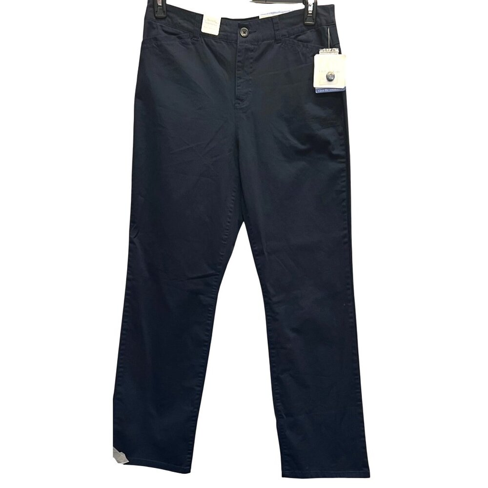 Croft & Barrow Womens Secretly Slimming Comfort Waist Pants Size 12 Deep Navy